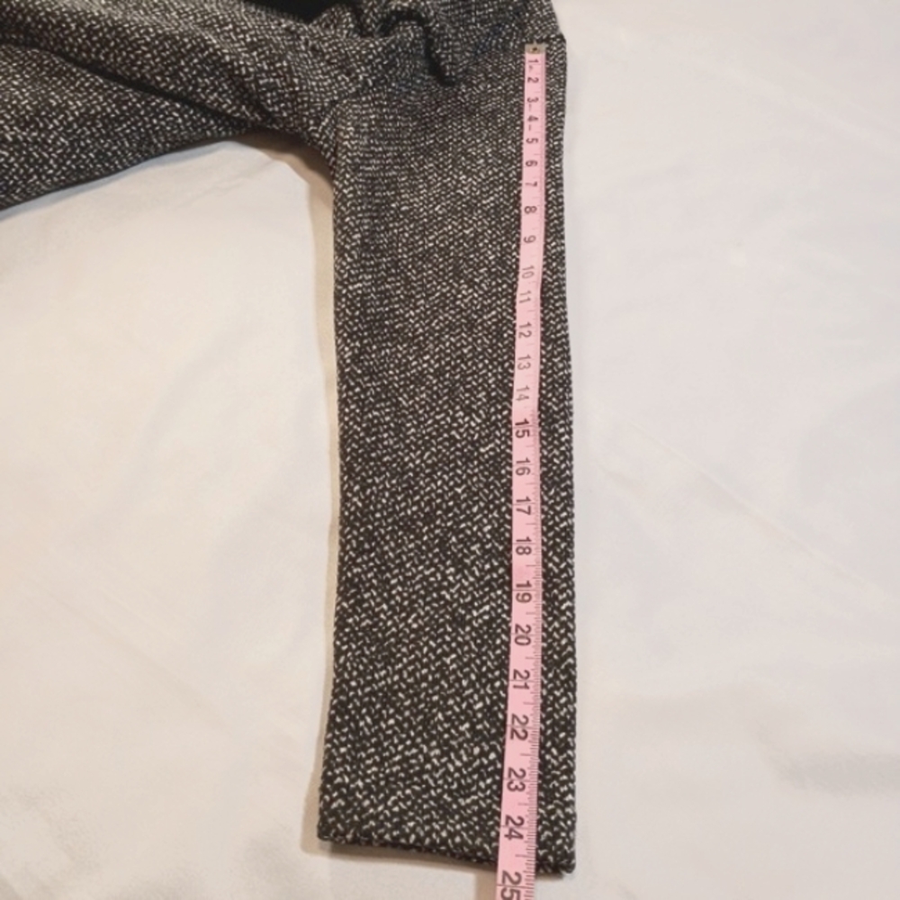 Lands End Side Zip Black And White Tweed Womens M Coat Office Whimsigoth Preppy - Picture 15 of 16